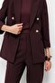 Women's Cover Pocket Double Sleeve Jacket Plum - 3