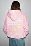 Kapüşonlu yıldız grafik baskılı sweatshirt - 4