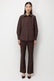 Women's Stoned Polo Collar Shirt Brown - 3