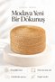 Women's Natural Beige Straw Look Pillbox Hat Handcrafted Flat Top Brimless Bohemian Model - 5