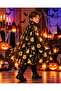 Halloween Children's Cape 80 cm Black Gold Printed Halloween Costume Cape - 2