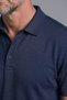 Navy Blue Studio Shirt Collar Buttoned T-Shirt - 3