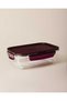 Adenya Basket Modena Rectangular Borosilicate Glass Storage Container with Lid - 1000ml - 3