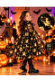 Halloween Children's Cape 80 cm Black Gold Printed Halloween Costume Cape - 3