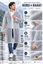 Unisex Gray Eva Fabric Water Windproof Adult Raincoat Spring Autumn - 3