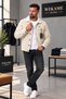 Men's Casual Regular Fit Fur Lined Denim Jacket - 5