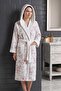 Astrantia Printed Embossed Hooded Bathrobe - 2