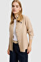 Women's Camel Long Sleeve Basic Shirt 50324791-Vr015 - 3