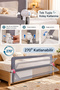 150 cm Gray Baby Safety Bed Barrier 150cm - 6