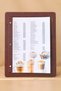 Open Surface A4 Screwed Thermo Leather Menu Container