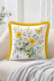 Botanical Floral and Butterfly Fringe-Tassel Throw Pillow Cover - 2