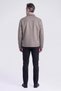 Brown Classic Collar Men's Zippered Coat - 2