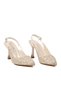 Stone Embellished Ankle Strap Pointed Toe Women's Evening Dress Shoes 022 - 4