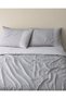 Adenya Sepeti Lavem Double 100% Cotton Coco Crep Printed Duvet Cover Set - Gray - 3