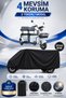 Yuki̇ Yk-72 Greta Compatible 3-Wheel Electric Vehicle Tarpaulin Black Waterproof Uv Protected 4 Season Motorcycle Tarpaulin
