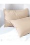 Adenya Sepeti Manon 100% Cotton Ranforce Flat Pillowcase Set - Dark Beige - 50X70 cm - 3