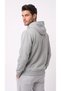 Men's Hooded Kangaroo Pocket 3 Thread Rastered Comfortable Fit Stone Sweatshirt - 3