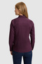 Women's Burgundy Long Sleeve Basic Shirt 50329503-Vr180 - 5