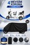 Falcon Family 8000 Compatible 3-Wheel Electric Vehicle Tarpaulin Black Waterproof Uv Protected 4 Season Motorcycle Tarpaulin