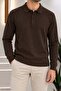 Men's Polo Collar Buttoned Sweater - 2