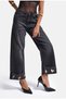 Women's Dark Smoked 2W6-1 Relaxed Fit Special Design Denim Jeans with Accessory Detail