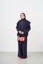 Women's Shawl Detailed Knitted Set Navy Blue - 4