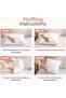 Throw Pillows Insert (Pack of 2, White) - 14 x 20 Inches Bed and Couch Pillows - Indoor Decorative Pillows (UB2581) - 3