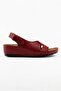 Women's Genuine Leather Orthopedic Sole Padded Heel Comfortable Daily Sandals - 7