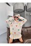 Women's Black Heart Oversized Long Sleeve Hooded Sweatshirt - 3