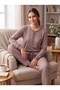 Women's Viscose Pajama Set 4 Button Placketed Lapel Long Sleeve Patterned Homewear Casual Home Clothing 79-160 - 4