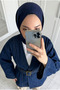 Women's Belted V-Neck Oversize Long Denim Jacket - 4