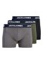 Jack Jones Jaclamp Solid Trunks 3 Pack Men's Khaki Boxer