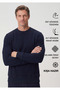 Stockholm |   Crew Neck Sweatshirt-Dark Navy Blue - 2