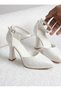 High Heeled Platform Back Buckle Evening Dress Bridal and Engagement Heeled Women's Shoes