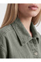 Two Mt Shop Quality Lcw Vision Green Denim Straight Comfortable & Relax Women's Jean Jacket - 3