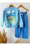 Boy's Bluey Blue Sweatshirt with 100% Cotton Striped Pants, 2-8 Years Old Children & Baby Set - 4