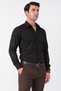 Black 100% Cotton Breathable Easy-Iron Long Sleeve Slim Fit Shirt Gk 766 - 3