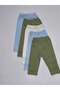5-Piece Men's Tights Set Seasonal Baby Tights Blue-Khaki-Ecru