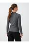Anthracite Melange Accessory Detailed Double Breasted Collar Soft Touch Blouse - 6