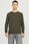 Crew Neck Regular Fit Khaki Men's Pullover 12258407_JJJECOOPER KNIT CREW NECK N