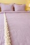 Frange Violet 100% Cotton Double Duvet Cover Set - 4 Pieces - 3