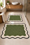 Decorative Digital Printed Set of 2 Bath Mat Non-Slip Base Toilet Set