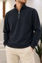 Men's Vertical Zipper Collar Long Sleeve Oysho Sweatshirt 7003 - 2