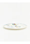 Lcw Home White Printed Porcelain Cake Plate 21 cm - 3