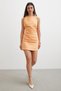 Orange Cross-Back Detailed Dress