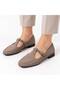 Women's Buckle-Strapped Ballerina Flats with Square Toe and Stitching Detail Casual Shoes - 5