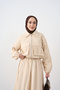 Women's Double Pocket Adjustable Waist Skirt Suit Cream - 6