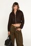 Lumste women's zippered pocket coffee brown jacket - 4