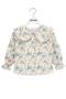 Girl's Floral Patterned Shirt and Ruffled Skirt 2-Piece Set - 4