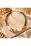 Early Autumn Green Pearl Beaded Gold Detailed Special Design Women's Necklace - 2